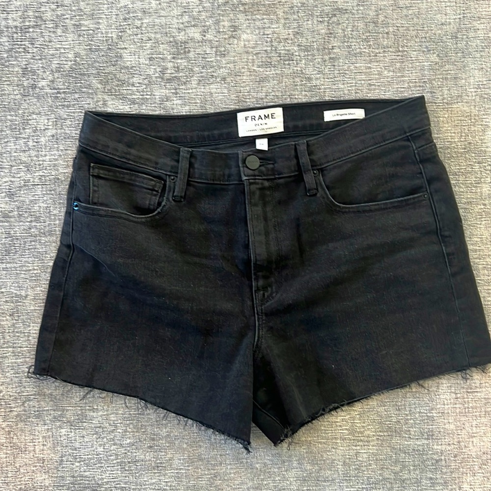 Frame Denim Black Jean Shorts - Size 29